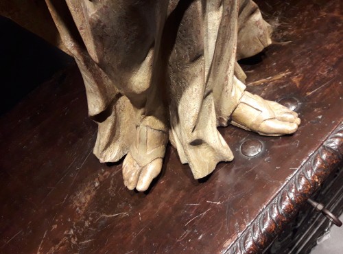 Madone en bois sculpté du XVIe siècle - Romano Ischia